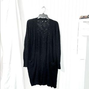 Long black cardigan